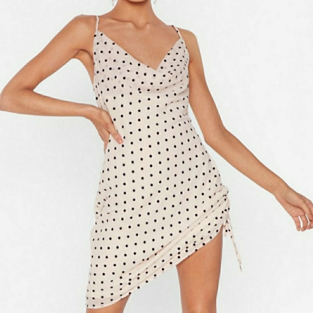 Nwt nasty gal polka dot dress